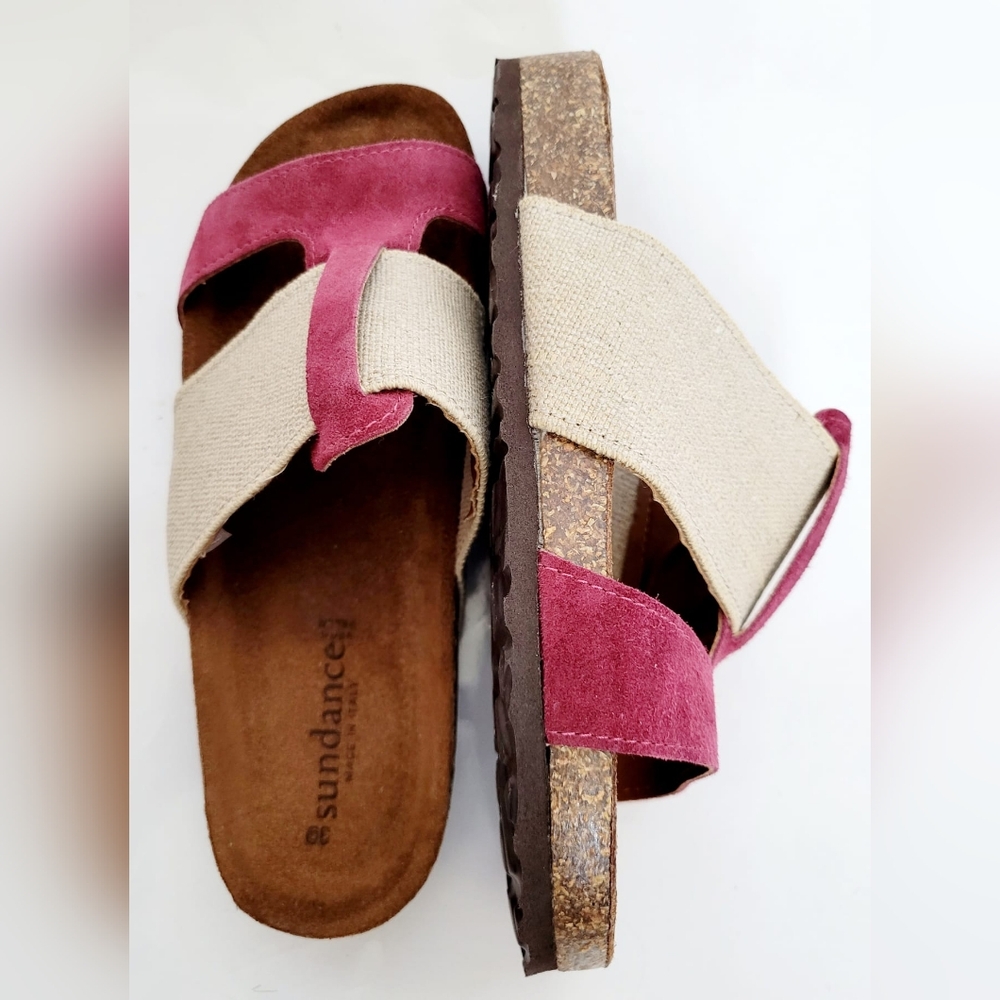 Sundance Pink and Cream Sandals